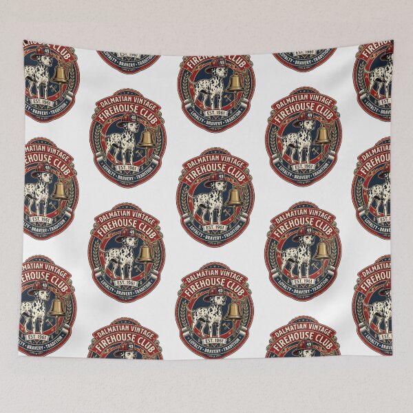 Item preview, Dalmatian Vintage Firehouse Club Emergency Rescue Hero designed and sold by PictoVibe.