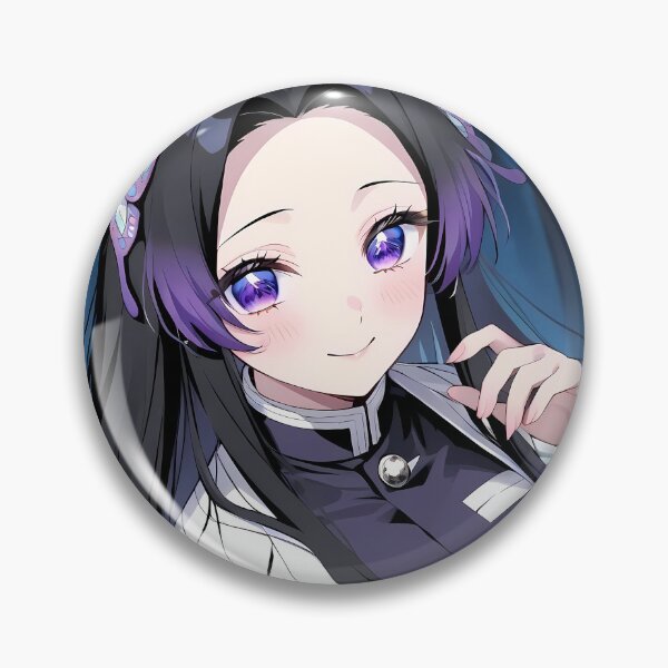 Item preview, Shinobu Kocho Demon Slayer Moonlit Butterfly Smile designed and sold by MicaheHaffner.