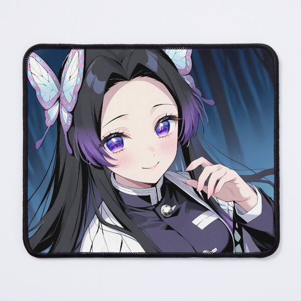 Item preview, Shinobu Kocho Demon Slayer Moonlit Butterfly Smile designed and sold by MicaheHaffner.