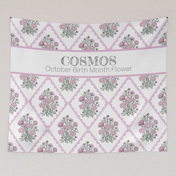Item preview, cosmos flower with lace pattern Cottagecore Flower Print designed and sold by storieslanguage.