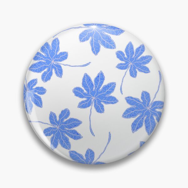 Item preview, Aesthetic Blue Tropical Leaves Pattern designed and sold by altastudio.