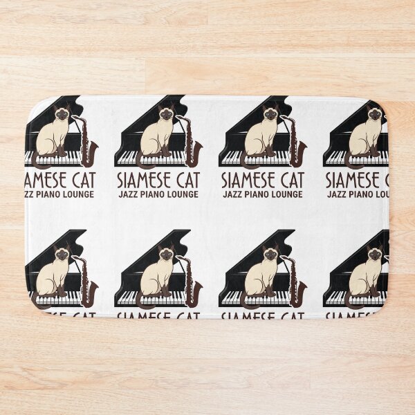 Item preview, Siamese Cat Jazz Piano Lounge Grand Keys designed and sold by PictoVibe.