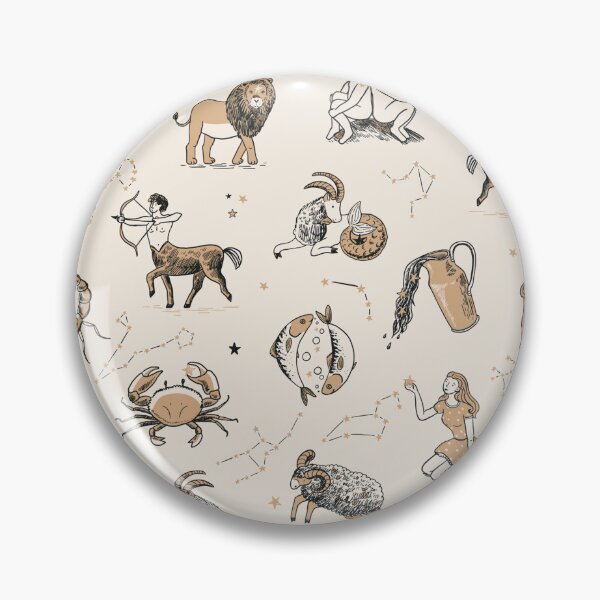 Item preview, Vintage Zodiac Constellation Pattern | Celestial Astrology Seamless Design | Boho Horoscope Illustration designed and sold by RJACreative.