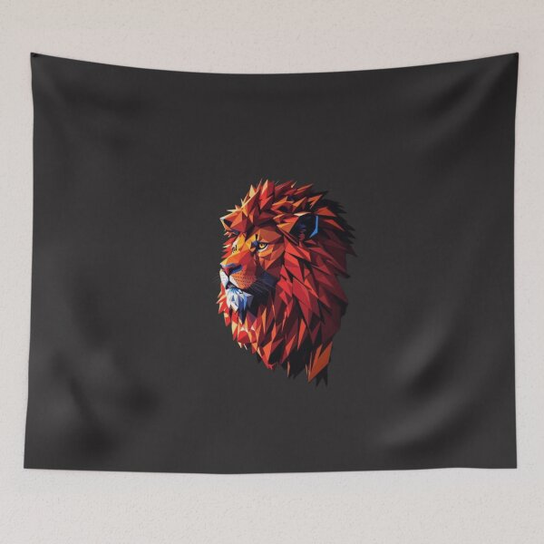 Item preview, Geometric Lion Head Low Poly King of Beasts Animal Art designed and sold by BodaZZ.