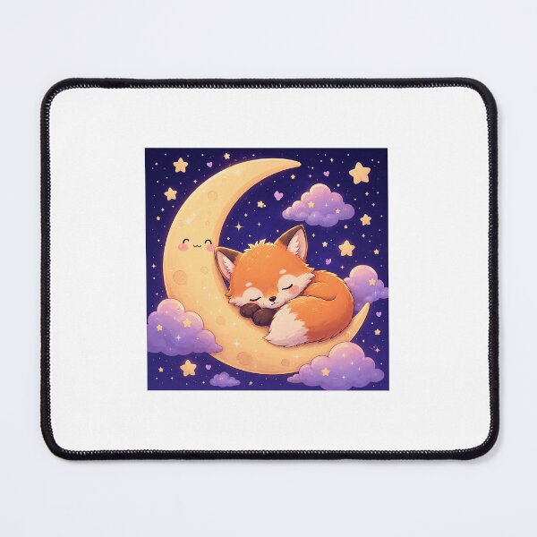 Item preview, Sleepy Fox on Crescent Moon Kawaii Sticker | Cute Fox Sleeping Under the Stars | Cozy Night Sky Animal Art designed and sold by Moonlight Studio.