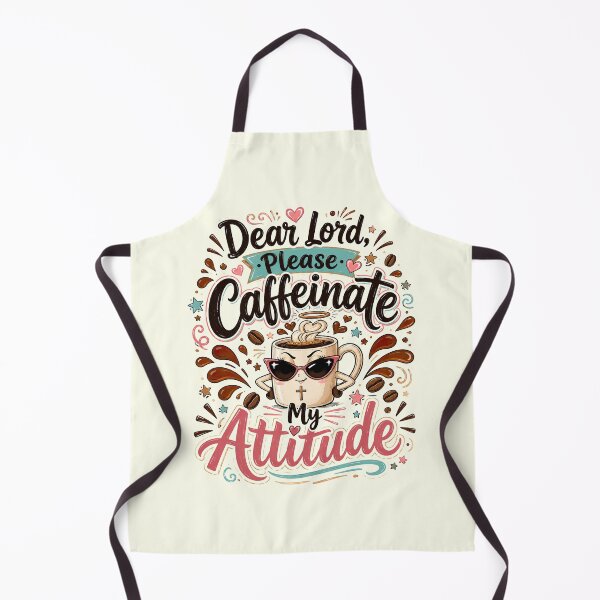 Item preview, Christian Coffee, Dear Lord Please Caffeinate My Attitude Retro Vintage designed and sold by graphic-genie.