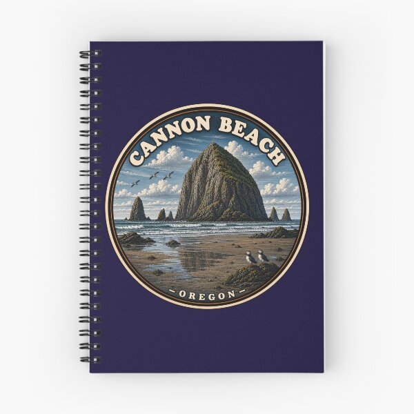 Item preview, Cannon Beach Oregon Badge / Haystack Rock Coastal Art Sticker designed and sold by Swanny's Custom T-shirt and Gift Designs.