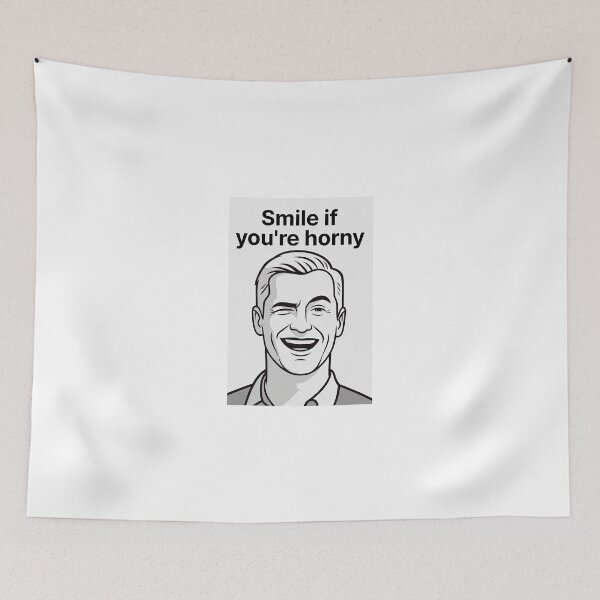Item preview, Smile If You're Horny | Cheeky Funny Shirt designed and sold by FatCatStudios.