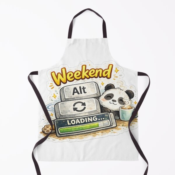 Item preview, Weekend Loading... – Cute Panda Progress Sticker designed and sold by Genzfirevibes.