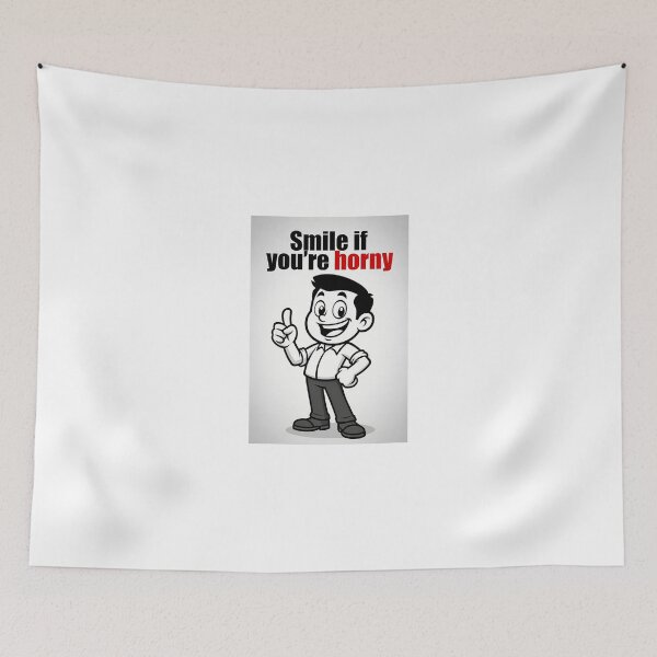 Item preview, Smile If You're Horny | Cheeky Funny Shirt designed and sold by FatCatStudios.