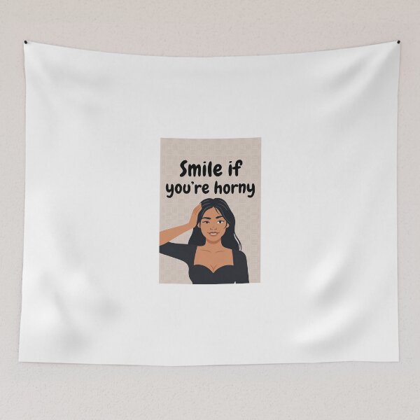 Item preview, Smile If You're Horny | Cheeky Funny Shirt designed and sold by FatCatStudios.