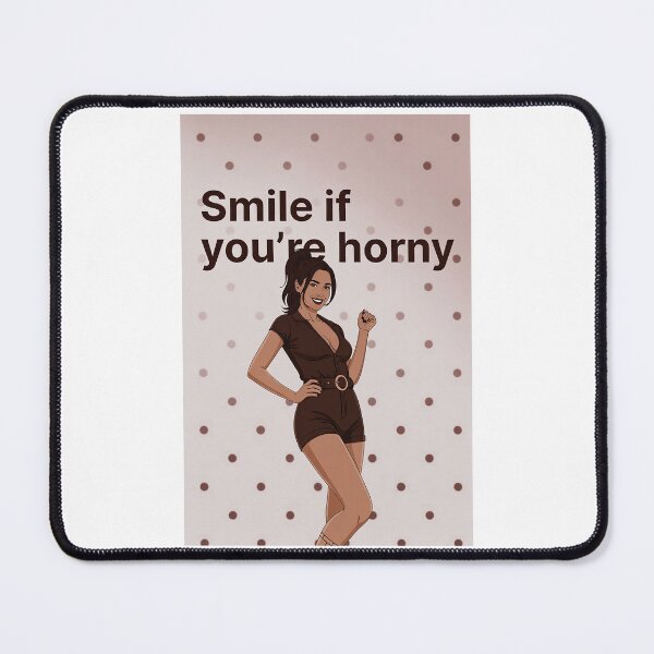 Item preview, Smile If You're Horny | Cheeky Funny Shirt designed and sold by FatCatStudios.