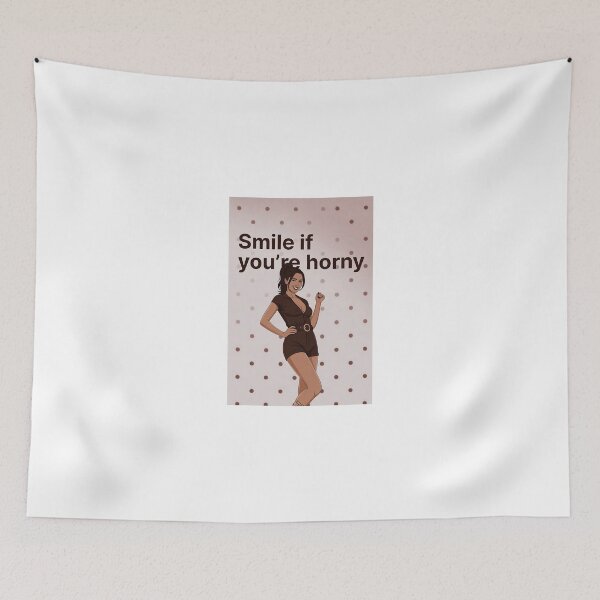 Item preview, Smile If You're Horny | Cheeky Funny Shirt designed and sold by FatCatStudios.