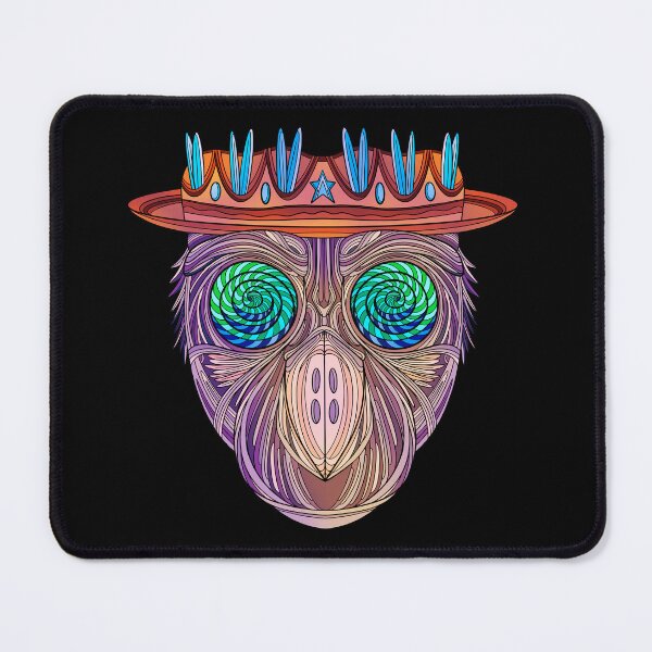 Item preview, The Hypnotic Monarch – Psychedelic Crowned Primate designed and sold by DaveDanchuk.