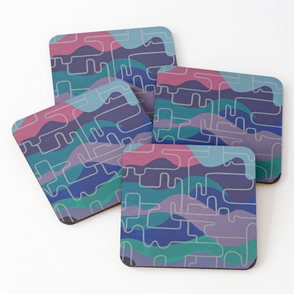 Item preview, Cool Waves Geometric Lines Puzzle - Abstract Art designed and sold by ivanafive.