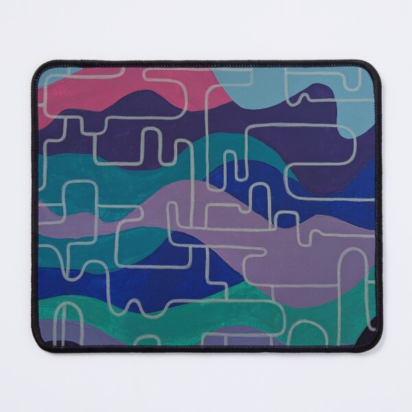 Item preview, Cool Waves Geometric Lines Puzzle - Abstract Art designed and sold by ivanafive.