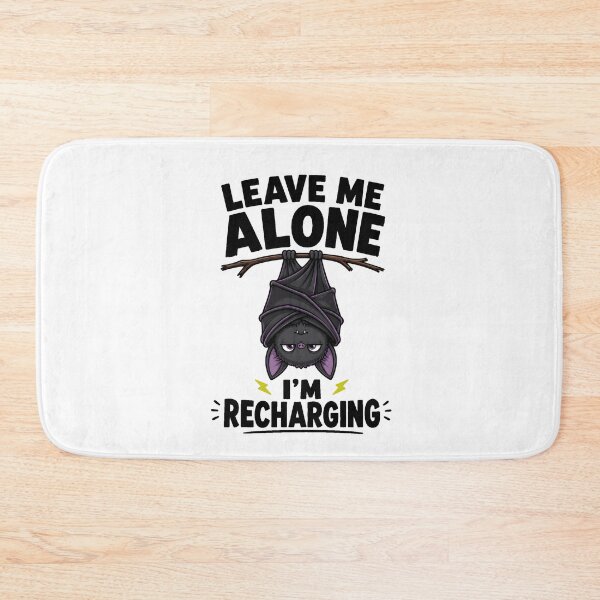 Item preview, Bat Alone Recharging Introvert Humor Cartoon designed and sold by Artmares.