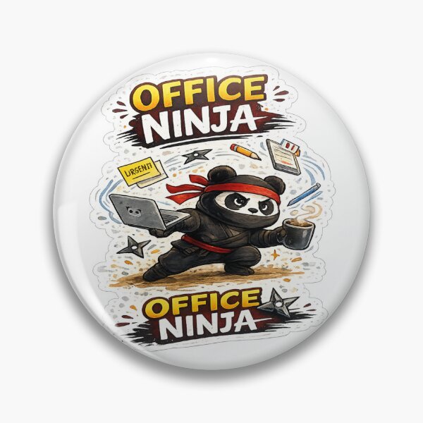 Item preview, Office Ninja – Multitasking Master Sticker designed and sold by Genzfirevibes.