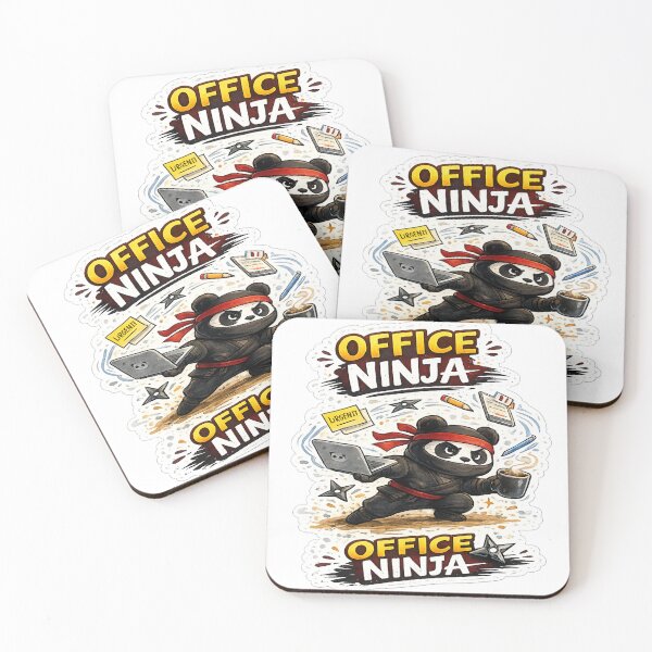 Item preview, Office Ninja – Multitasking Master Sticker designed and sold by Genzfirevibes.