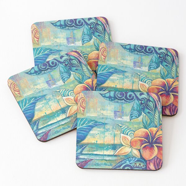 Item preview, Abstract Hibiscus Floral Pattern - Textured Fine Art Botanical designed and sold by sunnthreads.