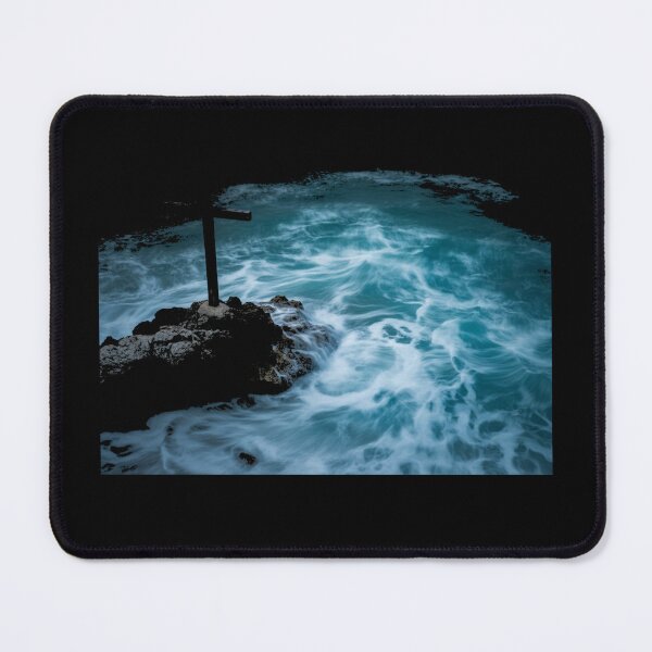 Item preview, Ocean Wave Cross Fluid Faith Rocky Shore Design designed and sold by Avery Lane Studios.