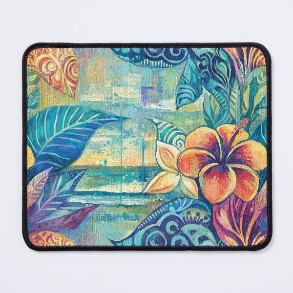Item preview, Abstract Hibiscus Floral Pattern - Textured Fine Art Botanical designed and sold by sunnthreads.