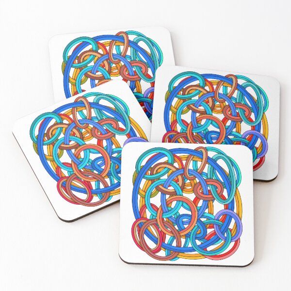 Item preview, Infinite Connections – Interlocking Oval Abstract Line Art designed and sold by DaveDanchuk.