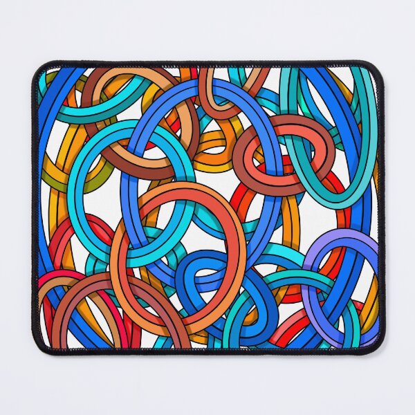 Item preview, Infinite Connections – Interlocking Oval Abstract Line Art designed and sold by DaveDanchuk.