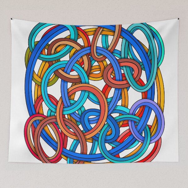 Item preview, Infinite Connections – Interlocking Oval Abstract Line Art designed and sold by DaveDanchuk.