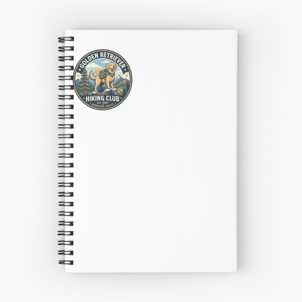 Item preview, Golden Retriever Hiking Club Mountain Trail Camper Adventure designed and sold by PictoVibe.