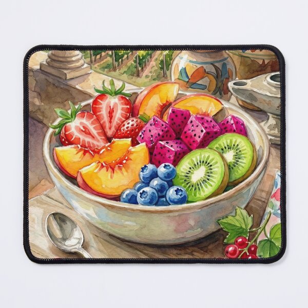 Item preview, Tuscan Vineyard Sunset Fruit Bowl Watercolor designed and sold by Itjung-Room.