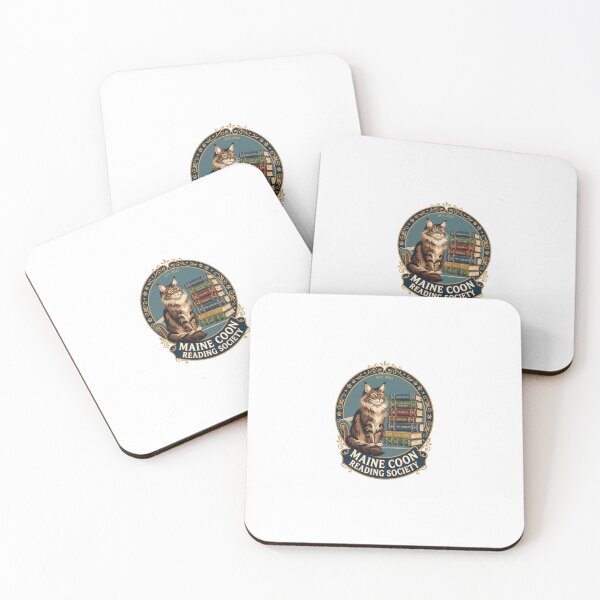 Item preview, Maine Coon Reading Society Library Bookworm Literature Novel designed and sold by PictoVibe.