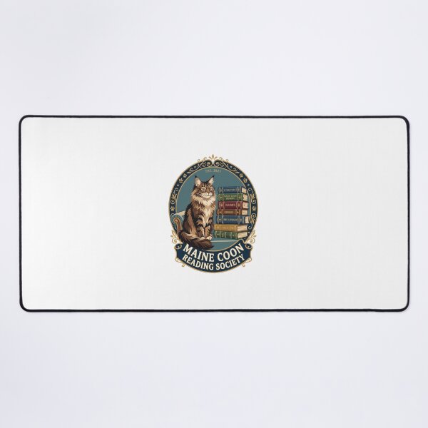 Item preview, Maine Coon Reading Society Library Bookworm Literature Novel designed and sold by PictoVibe.