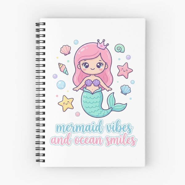 Item preview, Cute Mermaid Vibes and Ocean Smiles Sticker, Kawaii Mermaid Girl Sea Design, Ocean Lover Artwork designed and sold by morning sun.