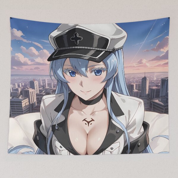 Item preview, Esdeath Akame Ga Kill Sunset Skyline Ice Queen designed and sold by B5fivemerch.