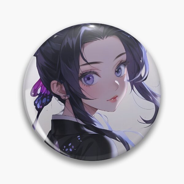 Item preview, Shinobu Kocho Demon Slayer Butterfly Glow Violet Portrait designed and sold by B5fivemerch.