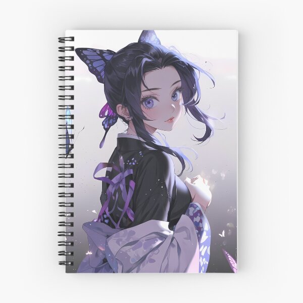 Item preview, Shinobu Kocho Demon Slayer Butterfly Glow Violet Portrait designed and sold by B5fivemerch.