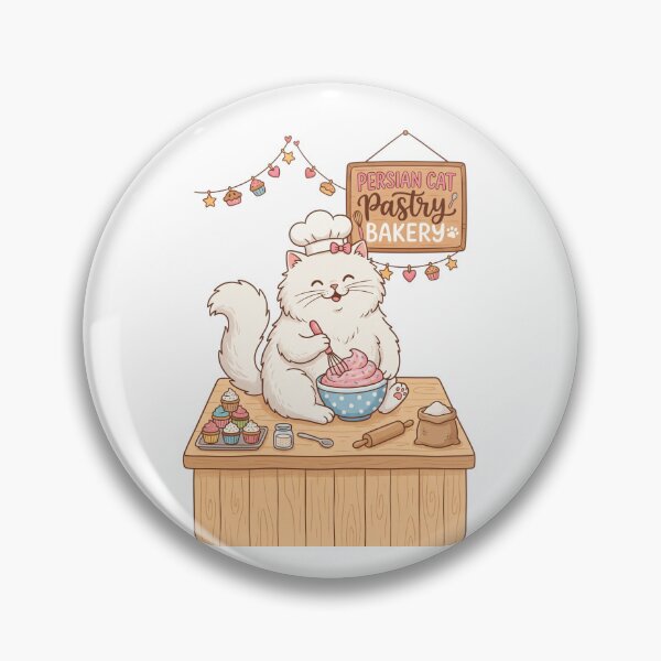 Item preview, Persian Cat Pastry Bakery Sweet Cupcake Frosting Baker designed and sold by PictoVibe.