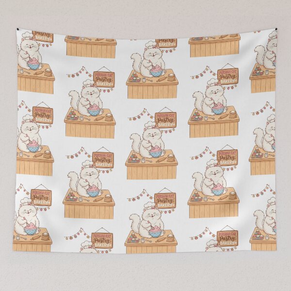Item preview, Persian Cat Pastry Bakery Sweet Cupcake Frosting Baker designed and sold by PictoVibe.