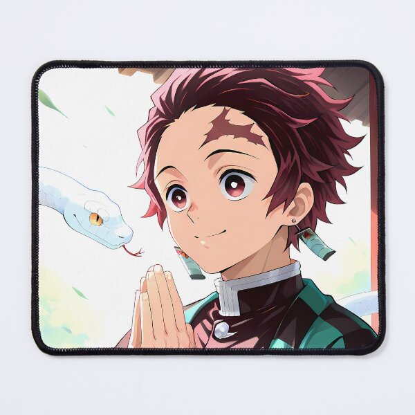 Item preview, Tanjiro Kamado Demon Slayer Serene Prayer Moment With Snake designed and sold by B5fivemerch.