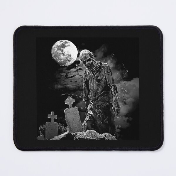 Item preview, Undead Zombie in Moonlit Graveyard Gothic Horror Art designed and sold by inkoutninja.