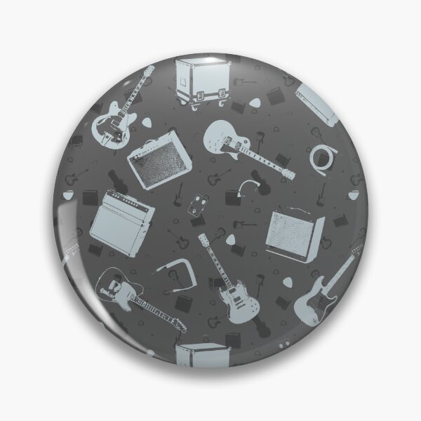 Item preview, Gig Day | Session Gray | Vintage Guitar and Amp Seamless Pattern designed and sold by Analog Threads & Goods.