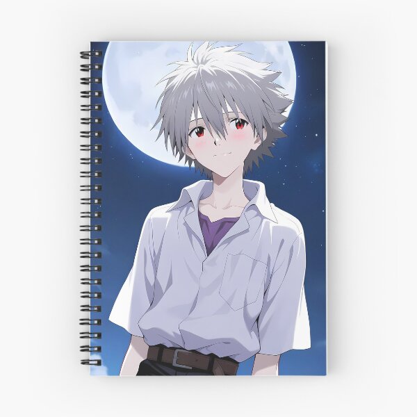 Item preview, Kaworu Nagisa Neon Genesis Evangelion Moonlit Calm Portrait designed and sold by B5fivemerch.