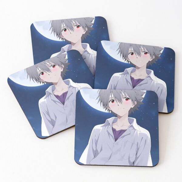 Item preview, Kaworu Nagisa Neon Genesis Evangelion Moonlit Calm Portrait designed and sold by B5fivemerch.