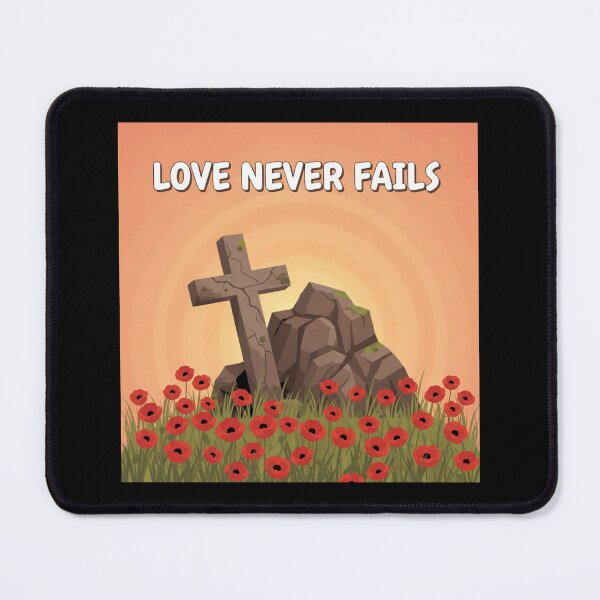 Item preview, Love Never Fails Stone Cross Sunset Poppies designed and sold by Avery Lane Studios.