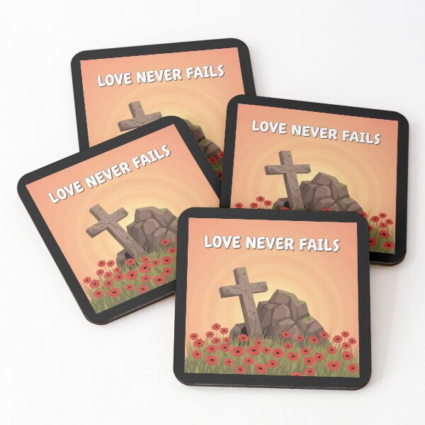 Item preview, Love Never Fails Stone Cross Sunset Poppies designed and sold by Avery Lane Studios.