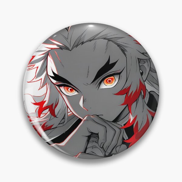 Item preview, Inosuke Hashibira Demon Slayer Monochrome Fire Mood Intense Stare designed and sold by B5fivemerch.