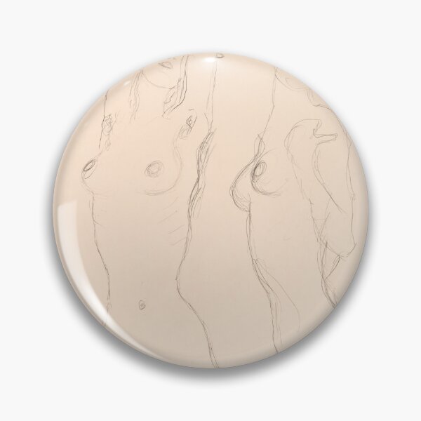 Item preview, Two Nudes the Left One With Raised Arms by Gustav Klimt: Minimalist Figure Study designed and sold by artofuniverse.