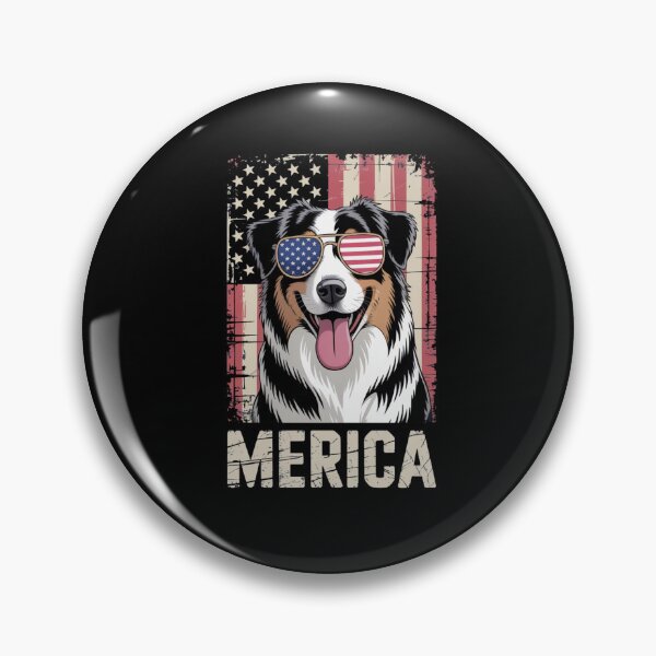Item preview, Australian Shepherd 4th of July Merica USA Flag Aussie Dog designed and sold by sailorjessiArt.