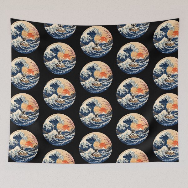 Item preview, Funny Birman Cat Captain Japanese Kanagawa Wave Japan Boat Mom Dad Kids designed and sold by FurryHavenPH.